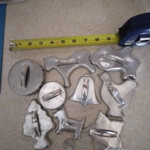 Cookie Cutters, Vintage, 9 items